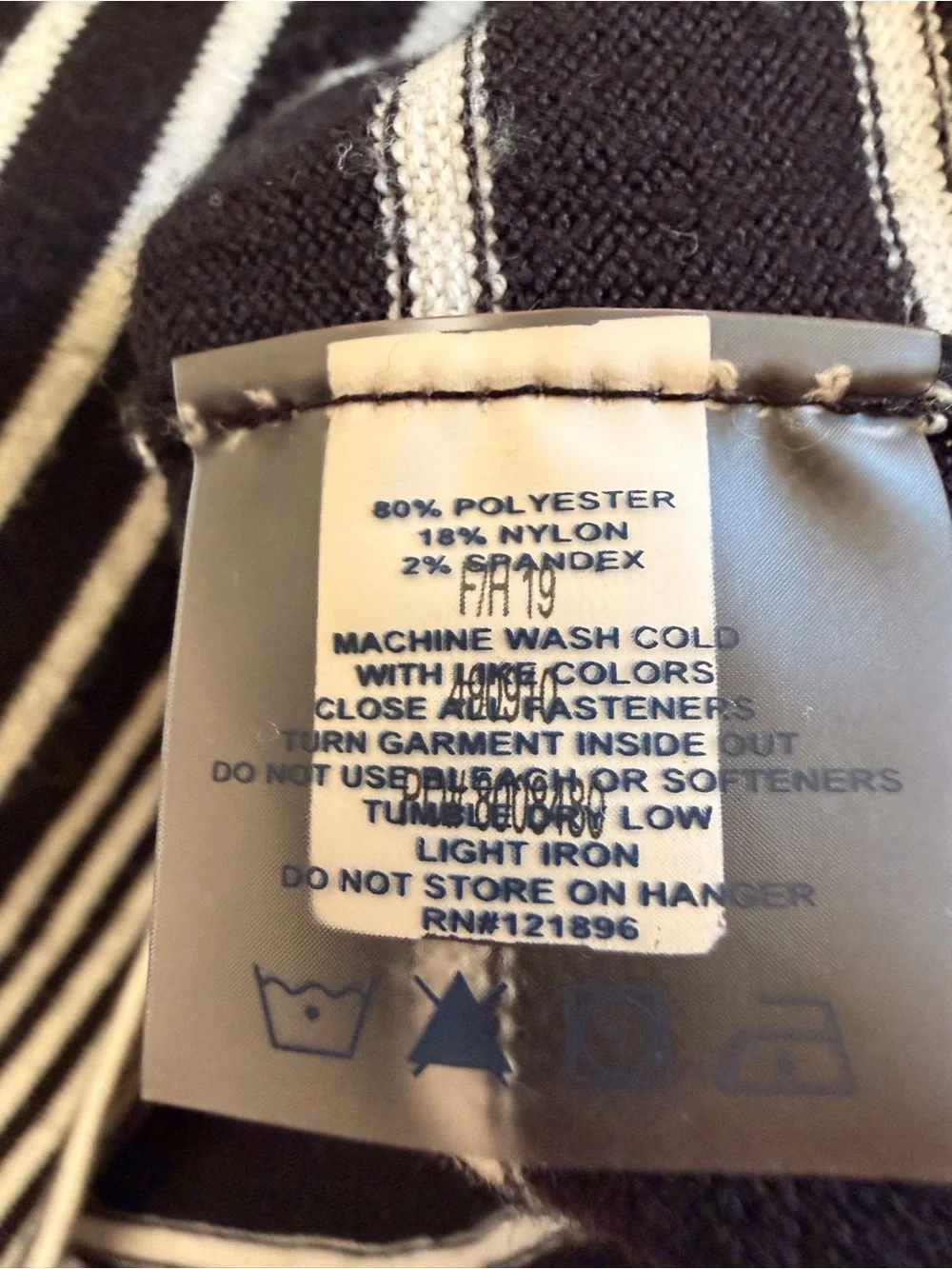 Title Nine black and white stripe mock neck sweater